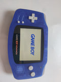 Clear Dark Blue Game Boy Advance Console V2 IPS LCD Screen with 10-Level Backlit