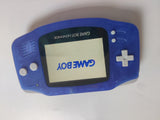 Clear Dark Blue Game Boy Advance Console V2 IPS LCD Screen with 10-Level Backlit