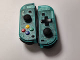 Clear Emerald Elegance: Custom Nintendo Switch JoyCon with Mix Color Buttons – Upgrade Your Gaming Experience in Style!