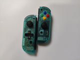 Clear Emerald Elegance: Custom Nintendo Switch JoyCon with Mix Color Buttons – Upgrade Your Gaming Experience in Style!