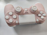 Custom Pink Elegance: Personalized PS4 Controller with White Buttons