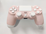Custom Pink Elegance: Personalized PS4 Controller with White Buttons