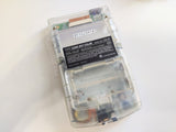 Custom Gameboy Color: Clear White Authentic Shell & Buttons with Backlit Display