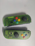 Custom Clear Green Joy-Con Controller for Nintendo Switch – Mixed Button Colors
