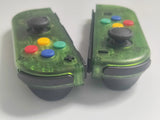 Custom Clear Green Joy-Con Controller for Nintendo Switch – Mixed Button Colors
