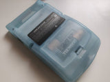 Enhanced Nintendo Gameboy Color - Sky Blue Glow Edition with Backlit Screen, New Housing, Speaker, and Buttons. A Custom Retro Gem for Immersive Gaming.