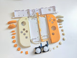 Custom Nintendo Switch JoyCon light Cream & Yellow Joycon Controller Shell with Buttons DIV Kit