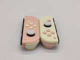 Custom Nintendo Switch JoyCon Mandy Pink & Light Cream Joycon Controller Shell with Buttons DIV Kit