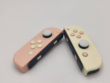 Custom Nintendo Switch JoyCon Mandy Pink & Light Cream Joycon Controller Shell with Buttons DIV Kit