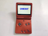 Red Game Boy Advance SP (GBA SP) Console V2 IPS LCD Screen with 10-Level Backlit