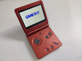 Red Game Boy Advance SP (GBA SP) Console V2 IPS LCD Screen with 10-Level Backlit