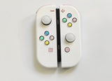 Custom Nintendo Switch White Shell with Sakura Pink & Pastel Hearts Buttons – Personalize Your Gaming Experience with Unique Controllers!
