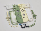 Custom Nintendo Switch JoyCon Matcha Green & Light Cream Joycon Controller Shell with Buttons