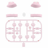 Custom Nintendo Switch JoyCon White Shell with Sakura Pink & Pastel Hearts Buttons