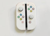 Custom Nintendo Switch JoyCon White Shell with Sakura Pink & Pastel Hearts Buttons