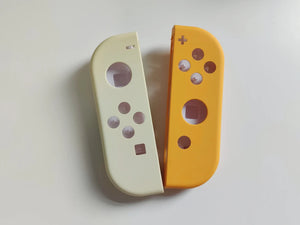 Soft Touch Cream & Yellow Shell for Nintendo Switch JoyCon