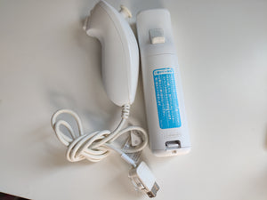Genuine White Wii Remote and Nunchuk Set
