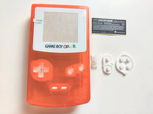 GameBoy Color Clear Orange Replacement Housing Shell with clear buttons For GBC