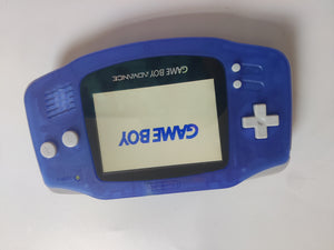 Clear Dark Blue Game Boy Advance Console V2 IPS LCD Screen with 10-Level Backlit