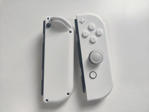 Nintendo Switch Joycon Controller Customized with White D-Pad Shell and Matching White Buttons