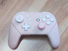 Custom Nintendo Switch Pro Controller Sakura Pink with White Button
