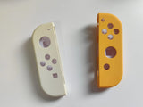 Soft Touch Cream & Yellow Shell for Nintendo Switch JoyCon
