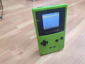 Gameboy Color Solid Green with black Buttons Backlight Console