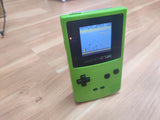Gameboy Color Solid Green with black Buttons Backlight Console