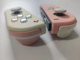 Unique Nintendo Switch JoyCon: Mandy Pink Cream Shell with Pastel Hearts Buttons – Stand out with Custom Controllers!