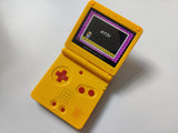 Gameboy Advance SP AGS IPS Screen Mod Pokemon Pikachu Edition with Red Buttons