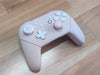 Custom Nintendo Switch Pro Controller Sakura Pink with White Button