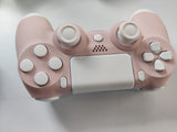 Custom Pink Elegance: Personalized PS4 Controller with White Buttons