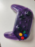 Nintendo Switch Pro Controller: Clear Purple with Vibrant Button Mix