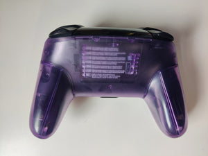 Nintendo Switch Pro Controller: Clear Purple with Vibrant Button Mix