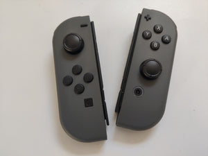 Nintendo Switch Joy-Con Custom Controllers Gray with Black Buttons