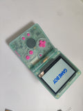 Glow Green Game Boy Advance SP (GBA SP) Console V5 Laminated IPS LCD Screen with 10-Level Backlit