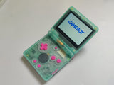 Glow Green Game Boy Advance SP (GBA SP) Console V5 Laminated IPS LCD Screen with 10-Level Backlit