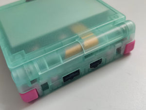 Glow Green Game Boy Advance SP (GBA SP) Console V5 Laminated IPS LCD Screen with 10-Level Backlit