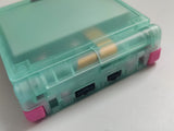 Glow Green Game Boy Advance SP (GBA SP) Console V5 Laminated IPS LCD Screen with 10-Level Backlit