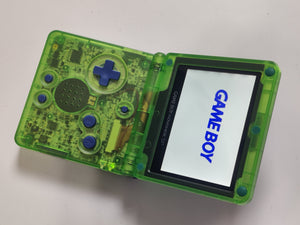 Clear Green Game Boy Advance SP (GBA SP) Console V2 IPS LCD Screen with 10-Level Backlit