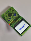 Clear Green Game Boy Advance SP (GBA SP) Console V2 IPS LCD Screen with 10-Level Backlit