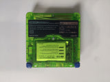 Clear Green Game Boy Advance SP (GBA SP) Console V2 IPS LCD Screen with 10-Level Backlit