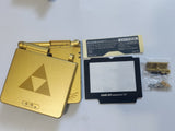 Nintendo Game Boy Advance SP Zelda Triforce Replacement Housing Shell Screen Lens GBA SP