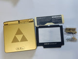 Nintendo Game Boy Advance SP Zelda Triforce Replacement Housing Shell Screen Lens GBA SP