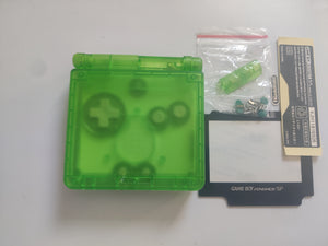 GameBoy Advance SP Clear Green Shell Replacement Housing Case for Regular Screen Console