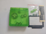 GameBoy Advance SP Clear Green Shell Replacement Housing Case for Regular Screen Console