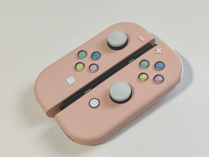 Custom Nintendo Switch JoyCon Mandy pink with Heart Buttons Joycon Controller