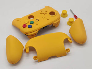 Custom Nintendo Switch Pro Controller Yellow Replacement Shell & yellow Buttons with Hand grips