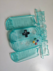 Clear Emerald Shell with dpad & Mix Color buttons For Nintendo Switch JoyCon