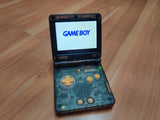 Game Boy Advance SP AGS-101 IPS Mod Console Transparent Black Shell Yellow Buttons Brightness Adjustable